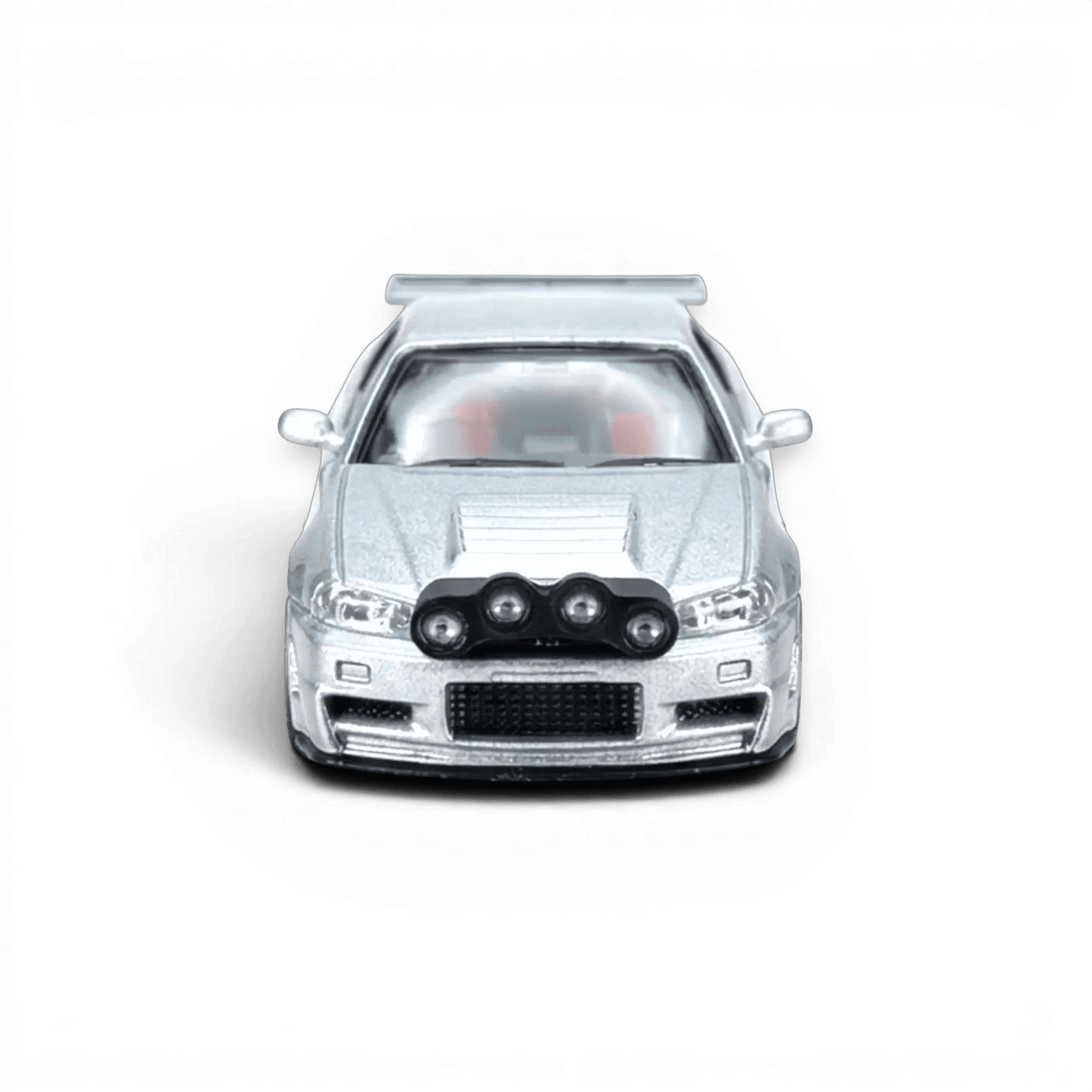 Street Weapon Nissan R34 GT-R Silver Snow Drift 1:64 - Lot57Supplies Diecast Shop