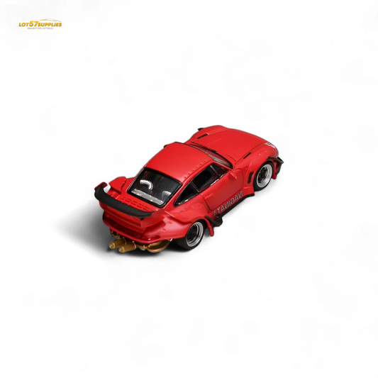 Porsche RWB 993 Naginata Diecast 1 64 Red Livery Case - ToylandEU™