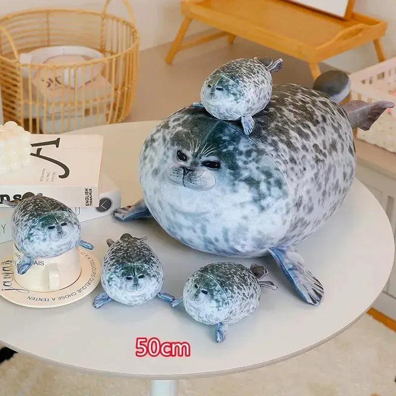 Seal Plush Toy Stuffed Animal With PP Cotton Filling, Throw Pillow Cushion, Kawaii Sea Life Decor For Kids - ToylandEU™