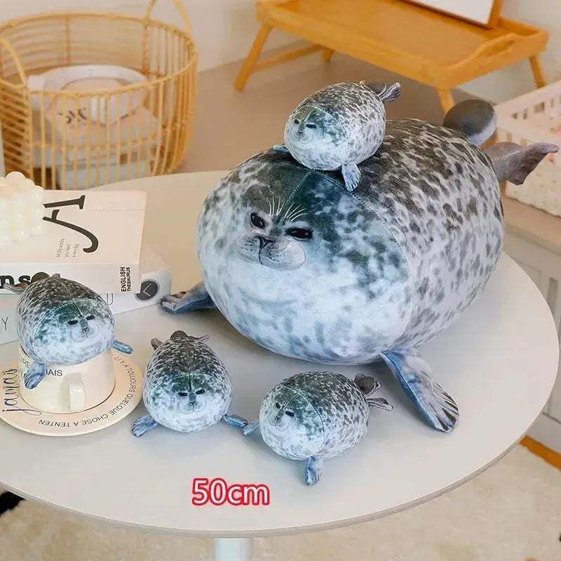 Seal Plush Toy Stuffed Animal With PP Cotton Filling, Throw Pillow Cushion, Kawaii Sea Life Decor For Kids - ToylandEU™