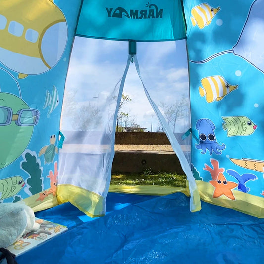 Sturdy Play Tent Hexagon With Mesh For Kids Indoor Outdoor - ToylandEU