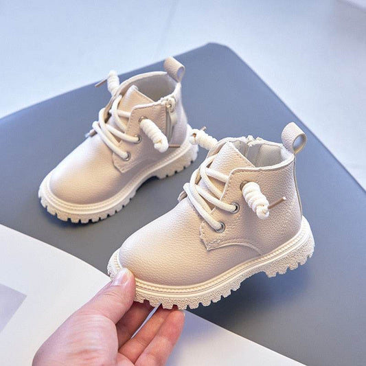Stylish Leather Ankle Boots for Babies - Unisex Toddler Fashion Footwear - ToylandEU