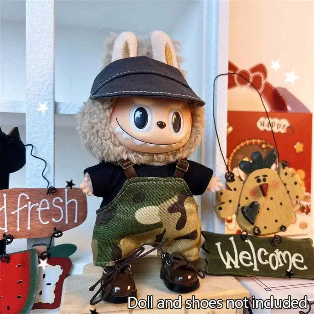 Stylish Mini Doll Clothes Set for 17cm Labubu Idol V1 V2 Featuring Sports Leisure Suit for Kids and Collectors - ToylandEU
