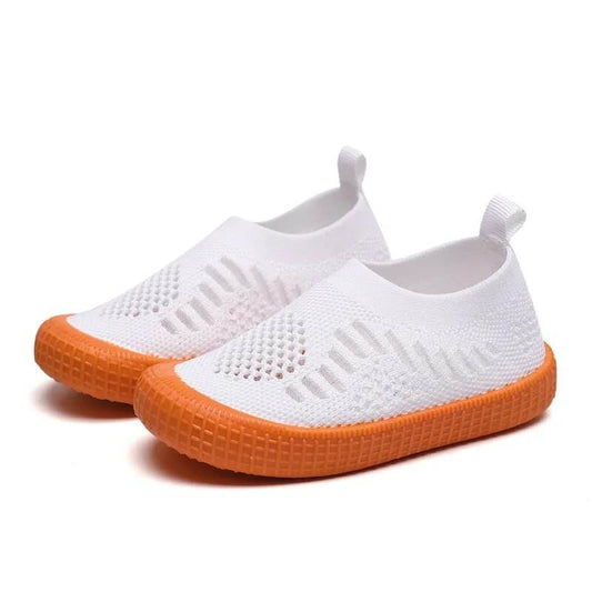 Stylish White Cut-out Sneakers for Kids – Breathable & Comfortable - ToylandEU