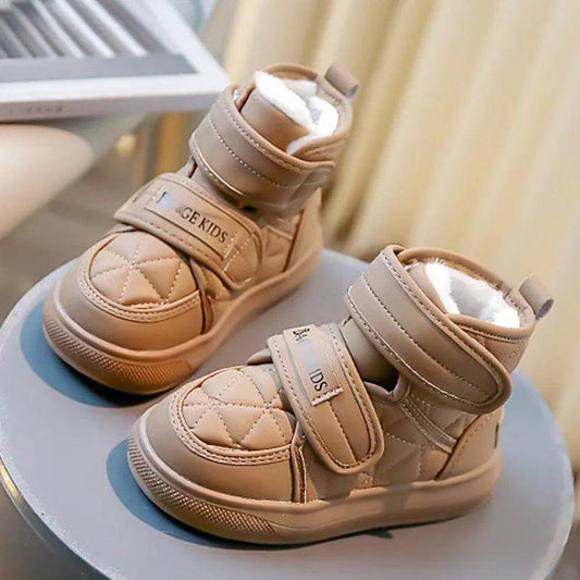 Stylish Winter Plush Ankle Boots for Kids - Warm Soft Bottom Sneakers for Boys and Girls 2025 - ToylandEU