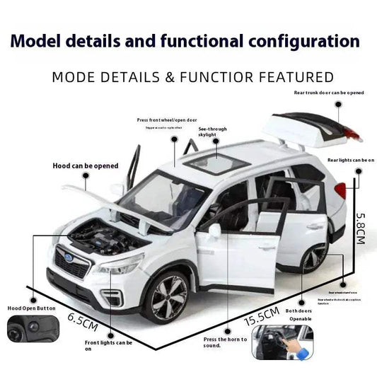 Subaru Forester 1 30 Diecast Alloy Off Road SUV Model With Sound And Light - ToylandEU