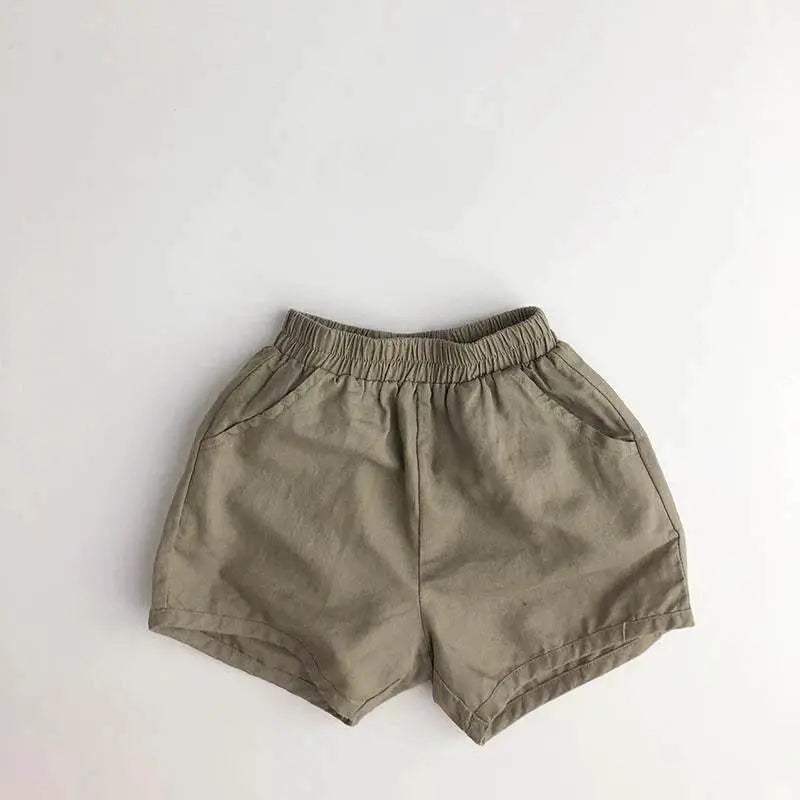 Summer Baby Cotton Linen Shorts Kids Boy Girl Leisure Breathable - ToylandEU
