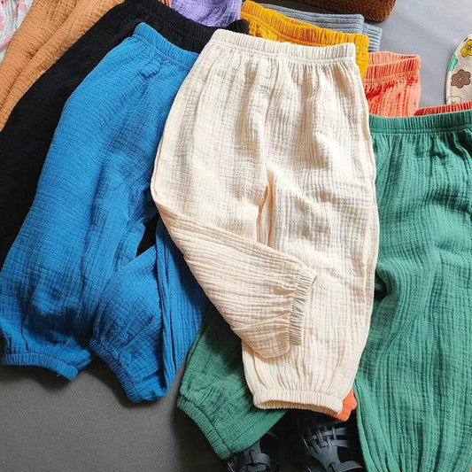 Summer Boys Girls Cotton Linen Casual Harem Pants - ToylandEU™