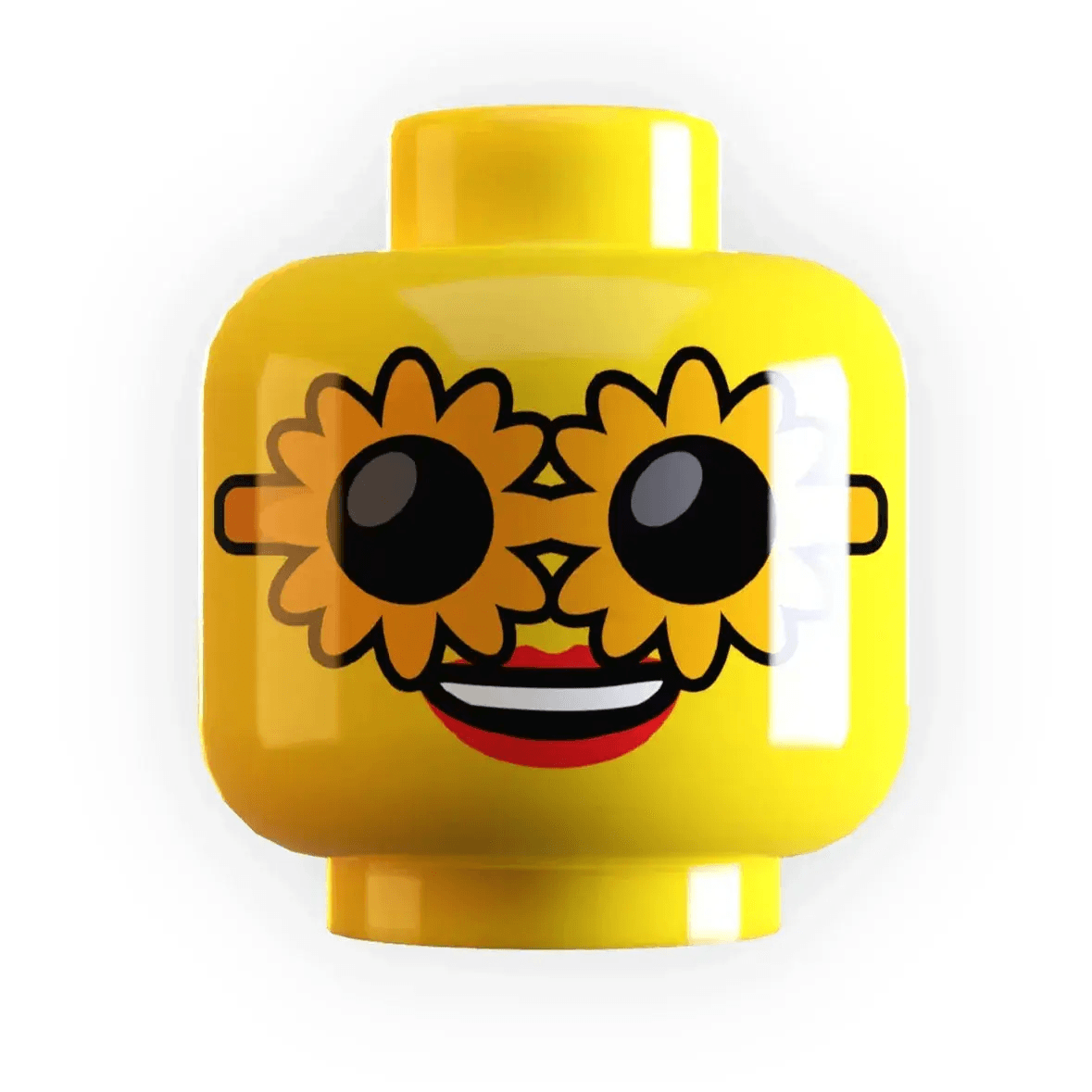 Sunflower Sunglasses on Minifig Head made using LEGO part - ToylandEU