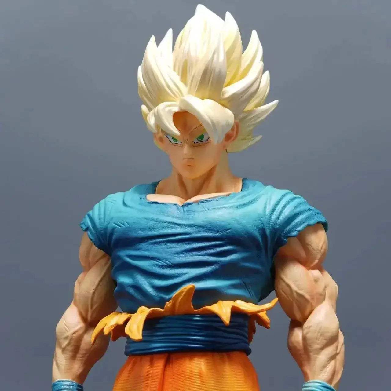 Super Saiyan Blue Son Goku Replacable Heads Anime Figures, Dragon Ball Z Action Figurines PVC 30 CM - ToylandEU