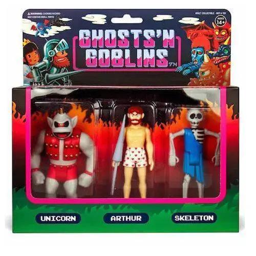 Ghosts N Goblins ReAction Figures Pack Arthur Skeleton Unicorn - ToylandEU