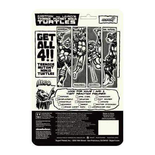 TMNT Mirage Variant ReAction Figures Set Of 4 Collectible - ToylandEU