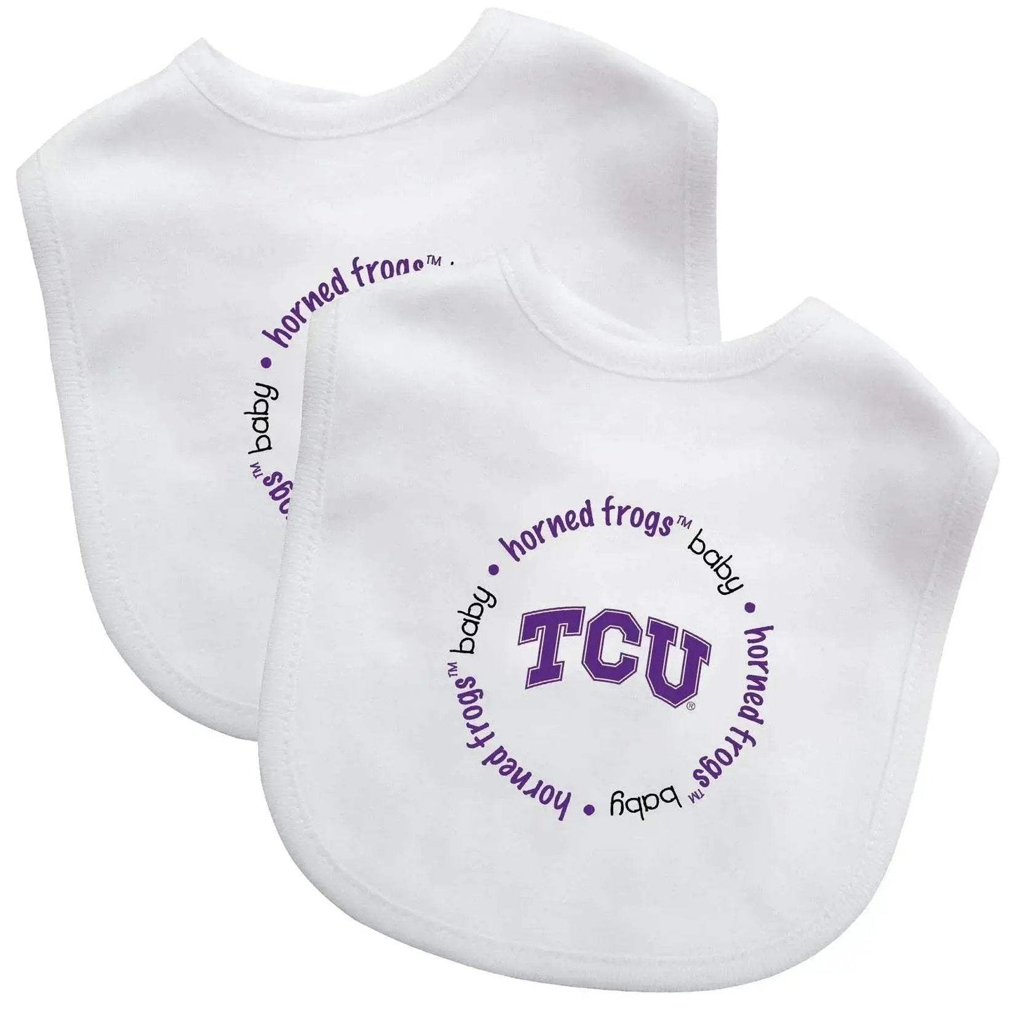 TCU Horned Frogs Baby Bibs 2 Pack Embroidered Team Logo - ToylandEU™