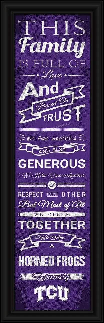 TCU Horned Frogs Family Cheer Print 24x8 Wall Art Poster - ToylandEU™