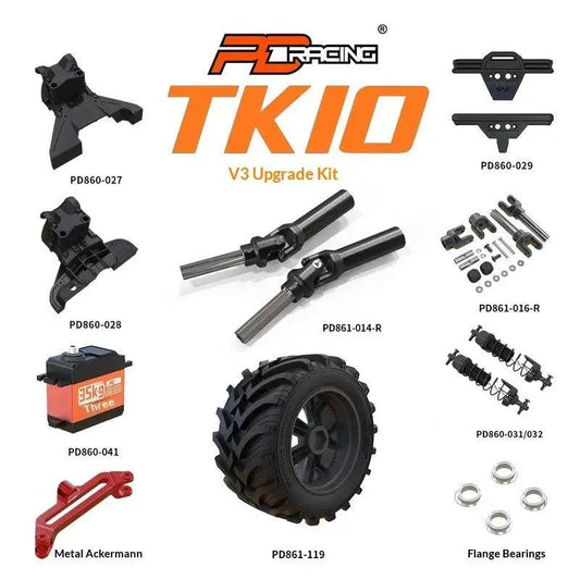 TK10 V3 RC Car Front Bracing Plate Durable Construction - ToylandEU™