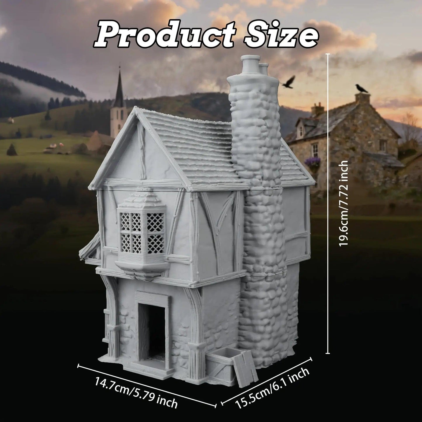 TRPG Post House Mini Terrain Tabletop Campaigns Ready - ToylandEU™