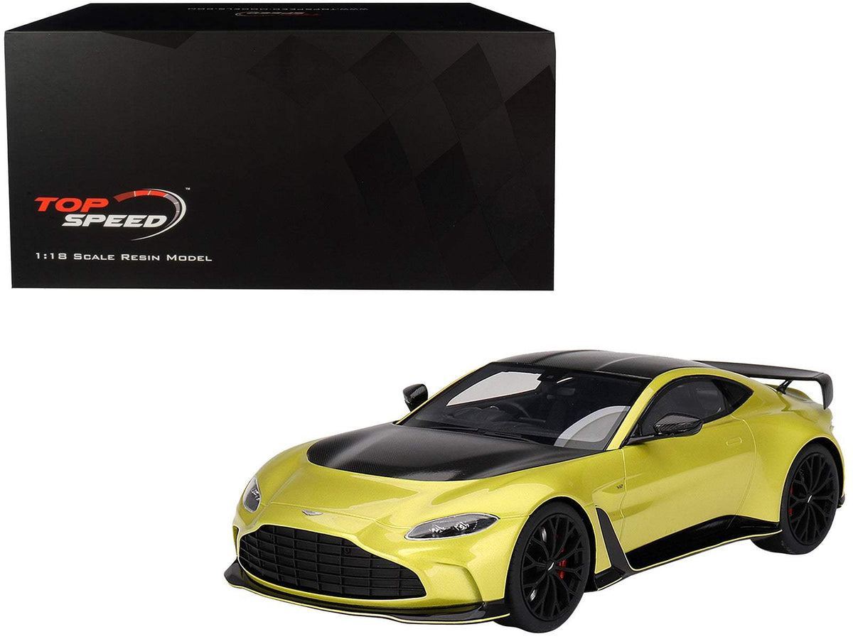Aston Martin V12 Vantage Model | 1/18 Scale Diecast | RHD Yellow | Display Ready