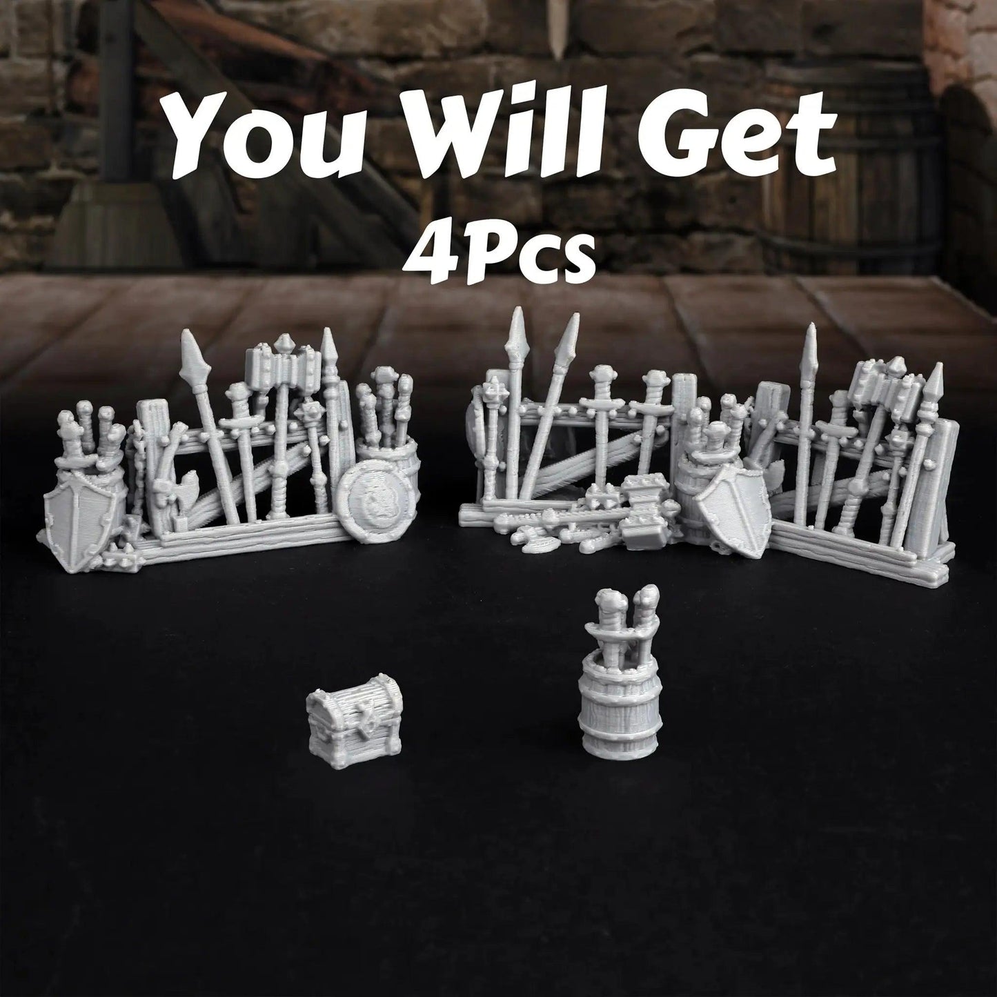 Tabletop RPG Dungeon Weaponry Rack Set Immersive Battles - ToylandEU™