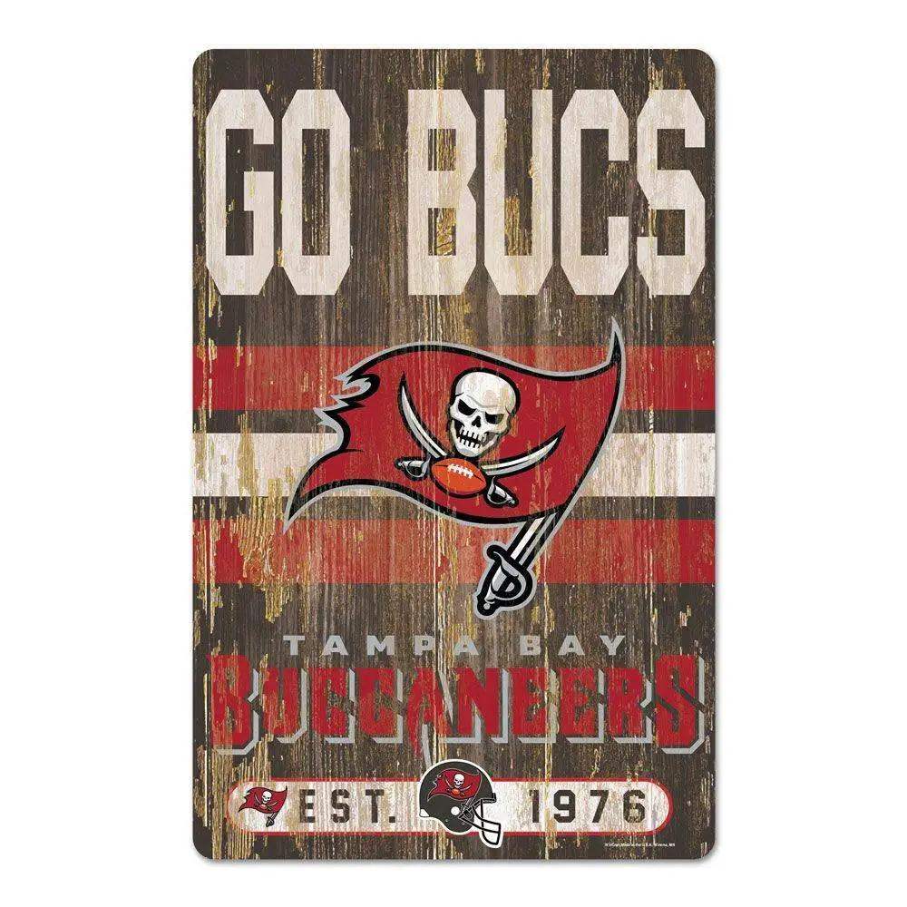 Tampa Bay Buccaneers 11x17 Wood Sign Slogan Decor Accent - ToylandEU™