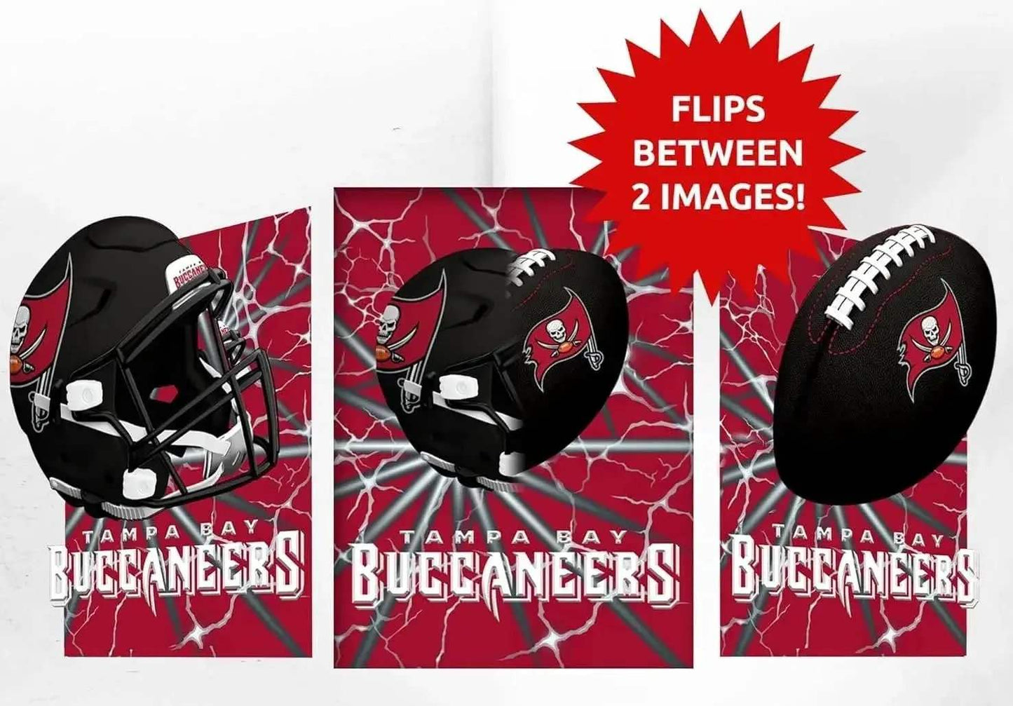 Tampa Bay Buccaneers 3D Art Print 12x16 Lightning Flip - ToylandEU™