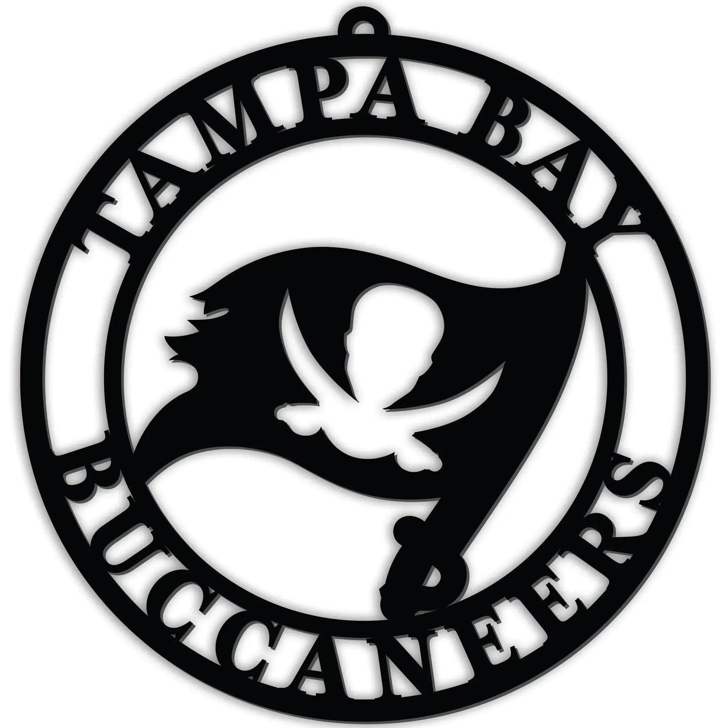 Tampa Bay Buccaneers Sign Door Hanger 16 Inch Black PVC - ToylandEU™