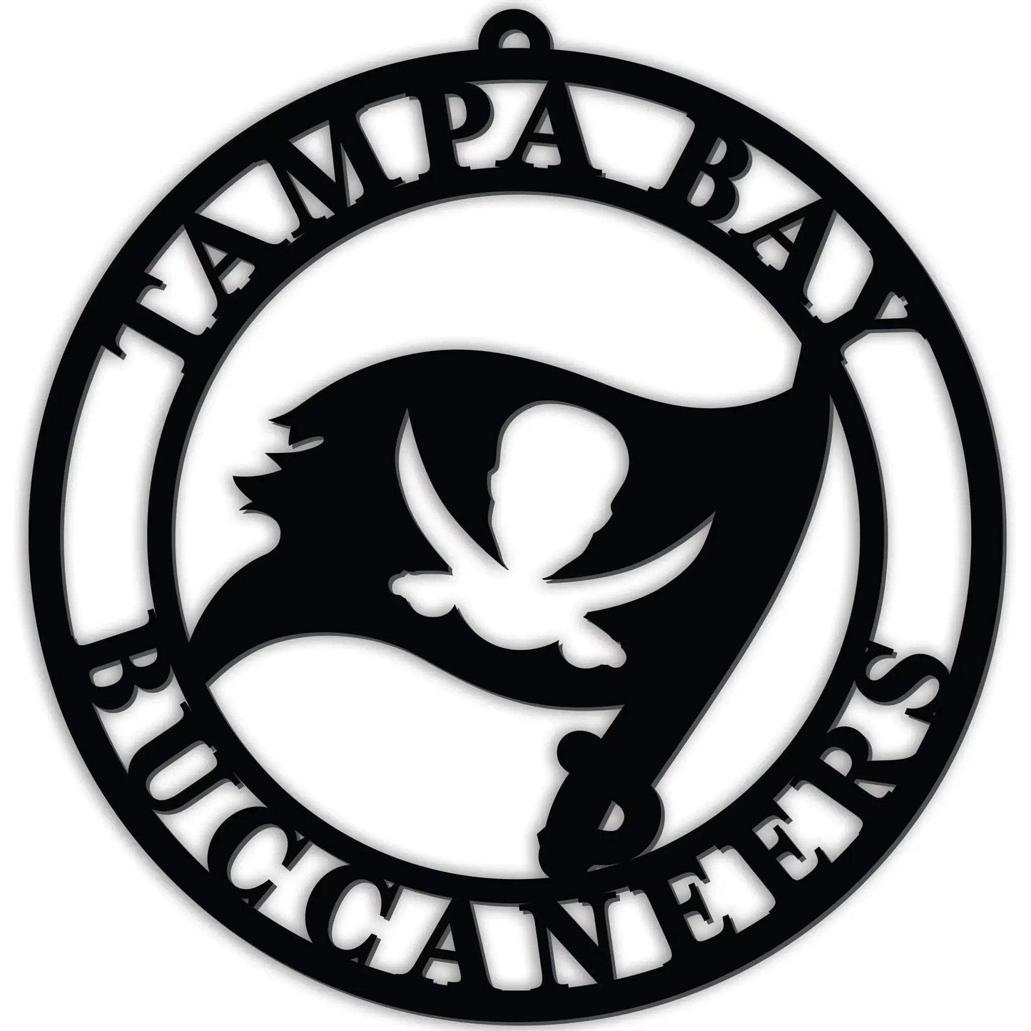 Tampa Bay Buccaneers Sign Door Hanger 16 Inch Black PVC - ToylandEU™