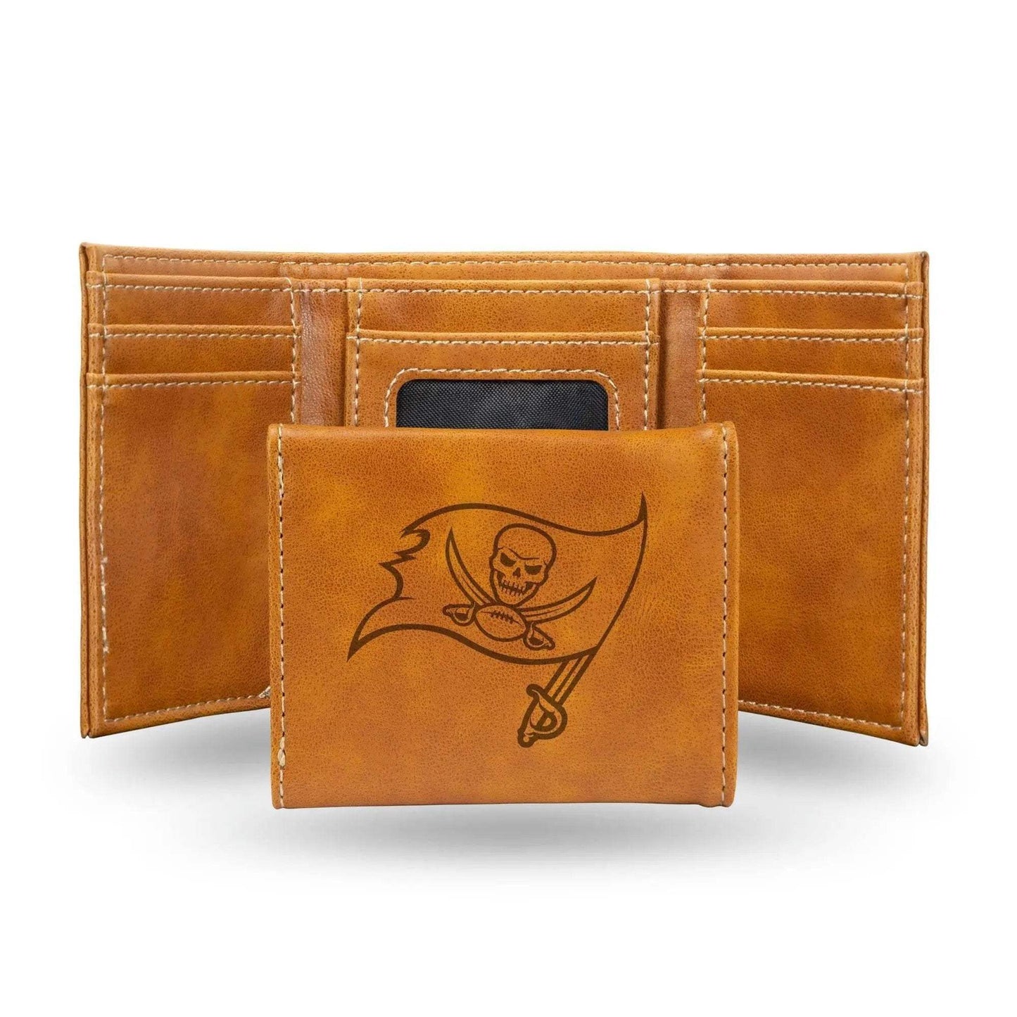 Tampa Bay Buccaneers Trifold Wallet Laser Engraved Leather - ToylandEU™