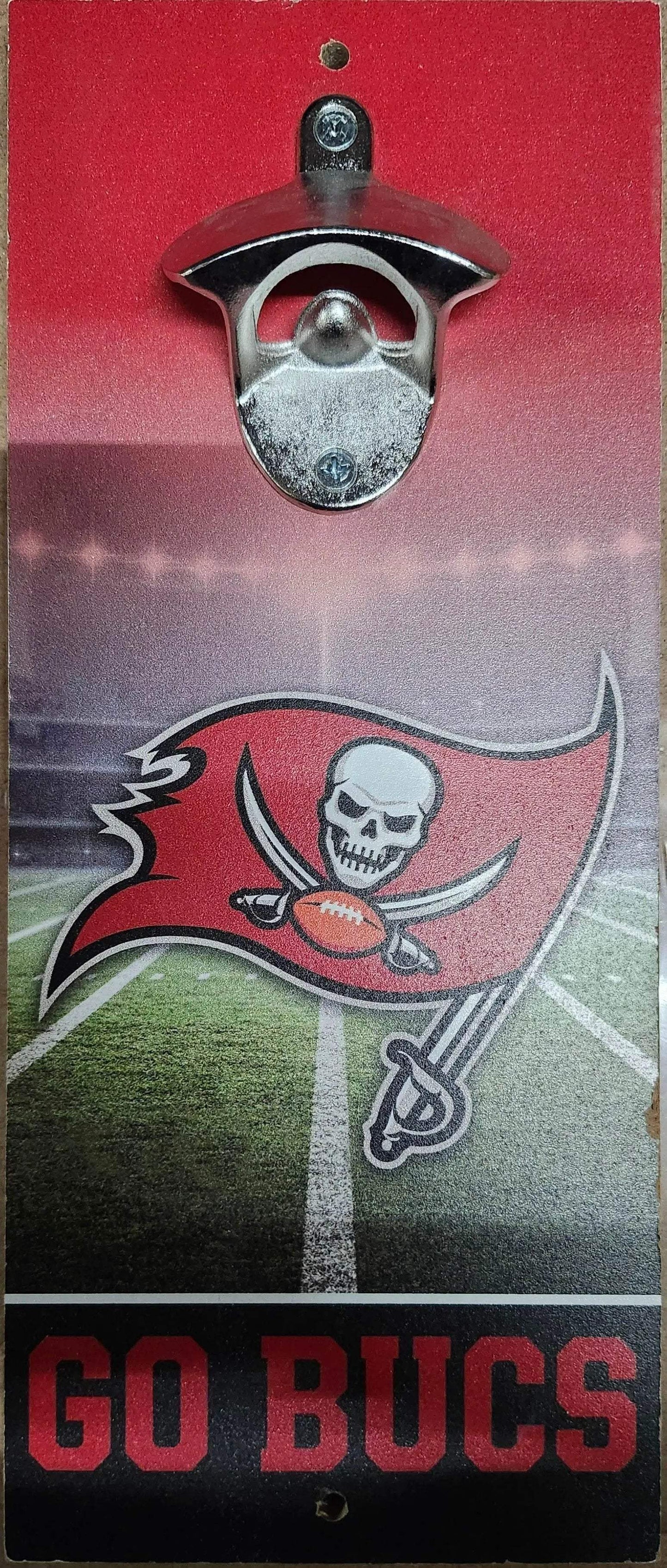 Tampa Bay Buccaneers Wood Sign Bottle Opener Slogan 5x11 - ToylandEU™