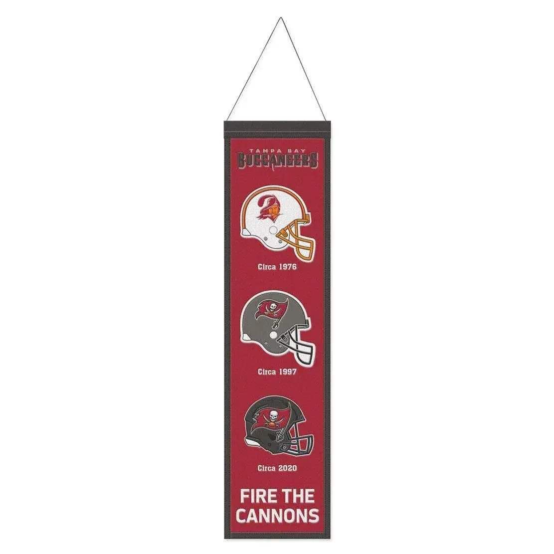 Tampa Bay Buccaneers Wool Banner 8x32 Heritage Evolution - ToylandEU™