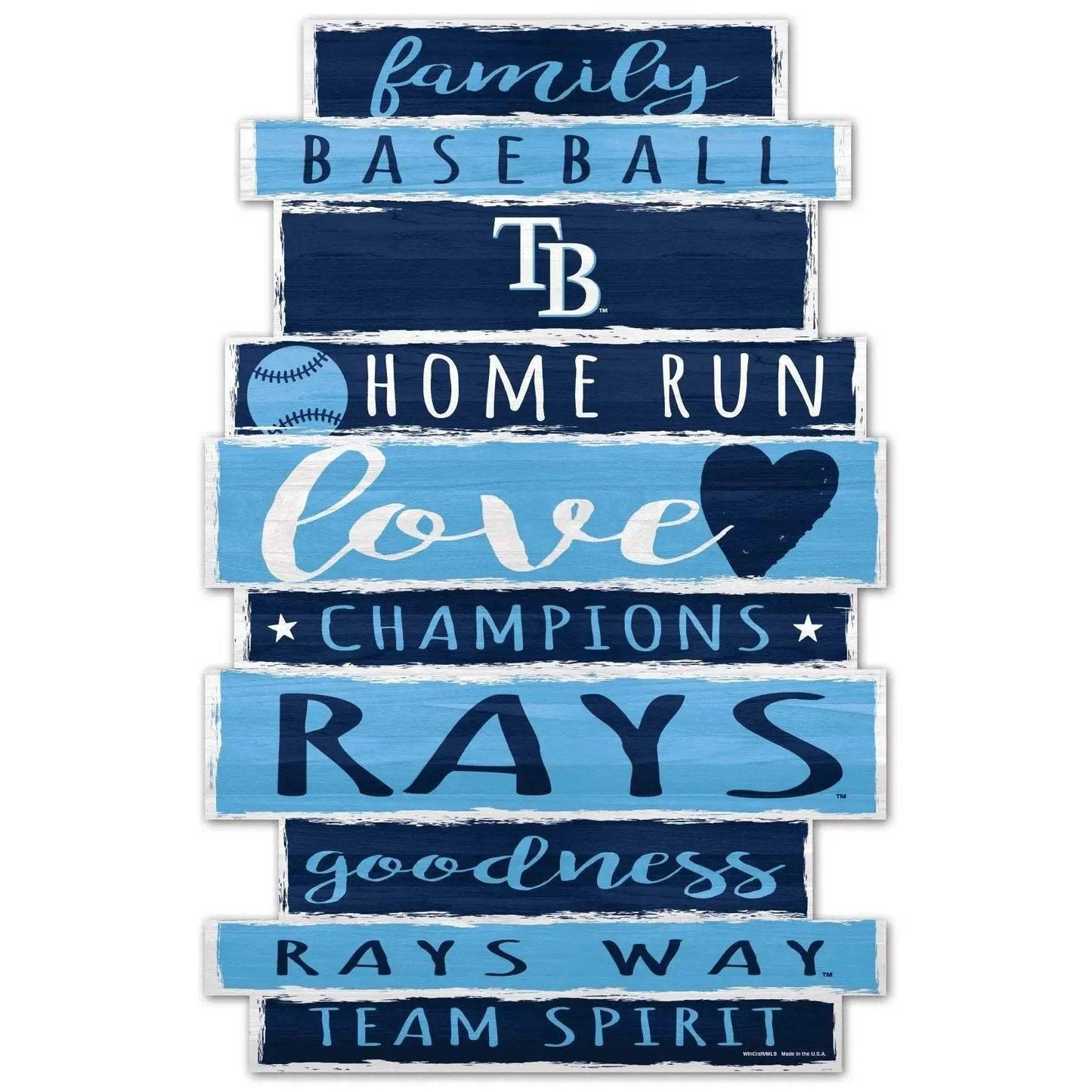 Tampa Bay Rays 11x17 Wood Family Sign With Established Date - ToylandEU™