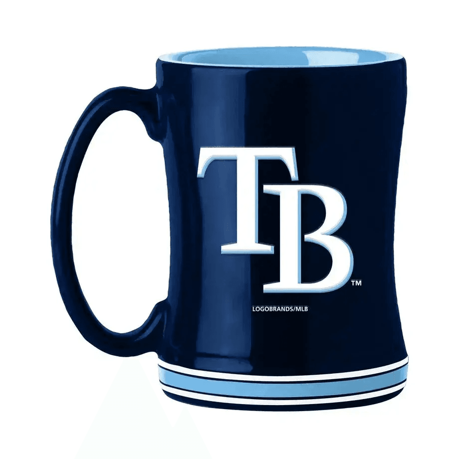 Tampa Bay Rays 14oz Sculpted Relief Coffee Mug Team Color - ToylandEU™