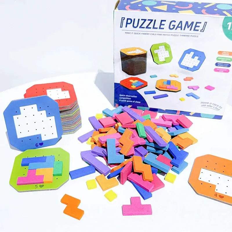 Tangram Puzzle Toy For Kids Colorful Geometric Logic - ToylandEU
