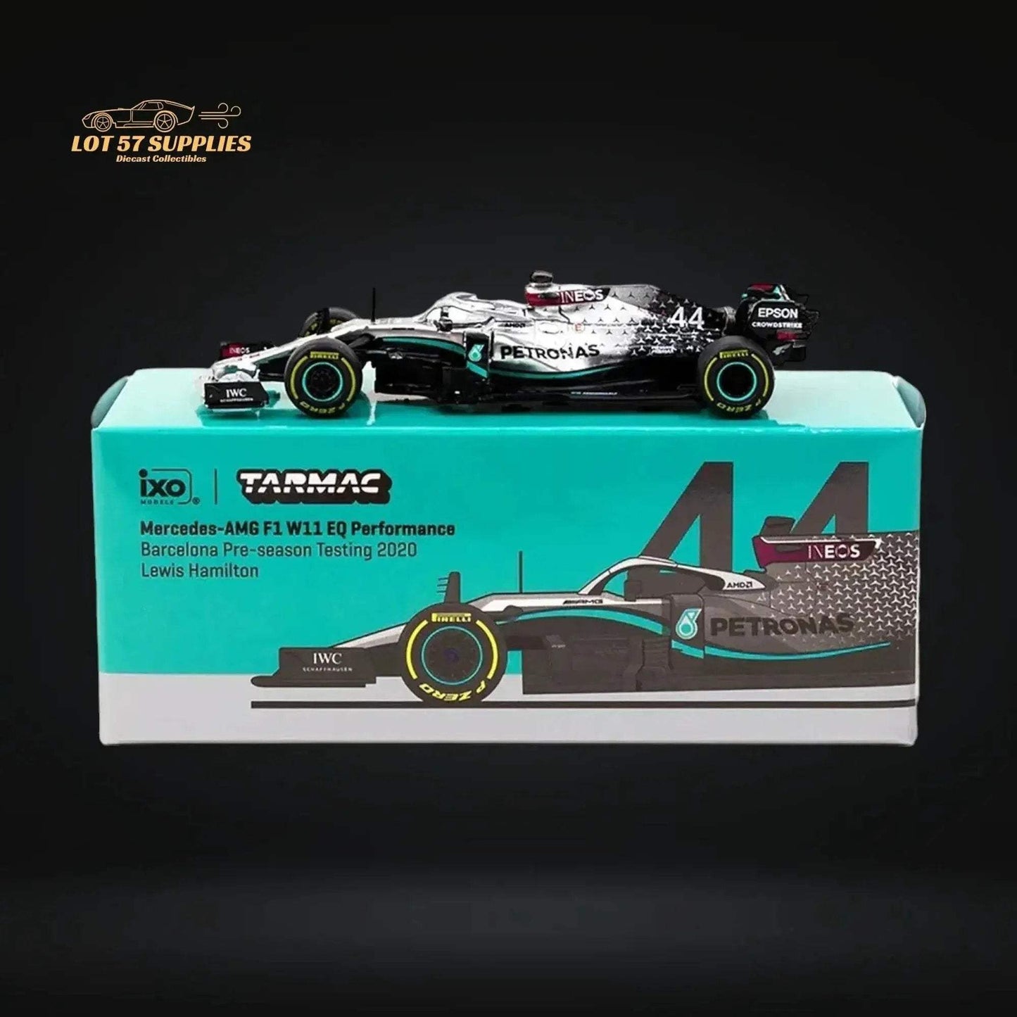Tarmac Works Mercedes-AMG F1 W11 EQ Performance Barcelona Pre-Season Testing 2020 Lewis Hamilton 1:64 - ToylandEU