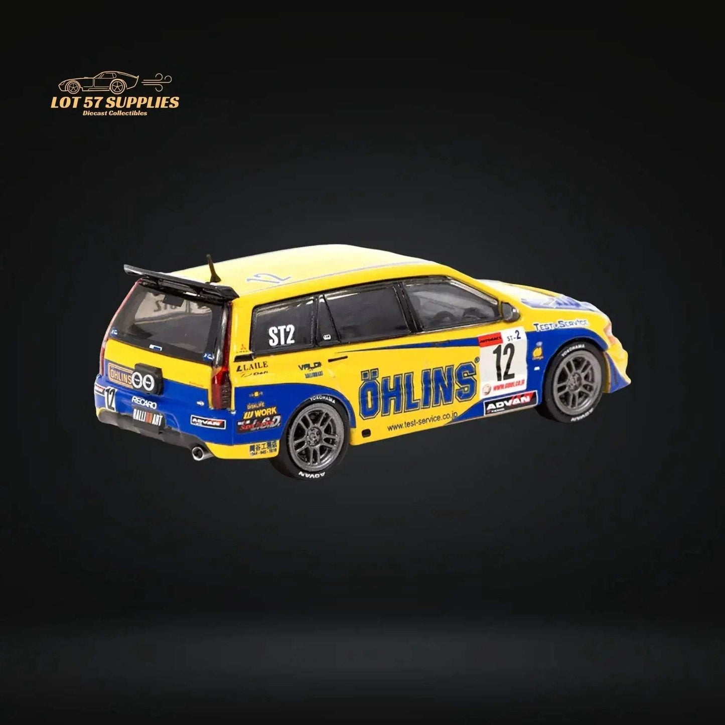 Tarmac Works Mitsubishi Lancer Evolution Wagon Super Taikyu Series 2006 13th Tokachi 24hours OHLINS 1:64 - ToylandEU