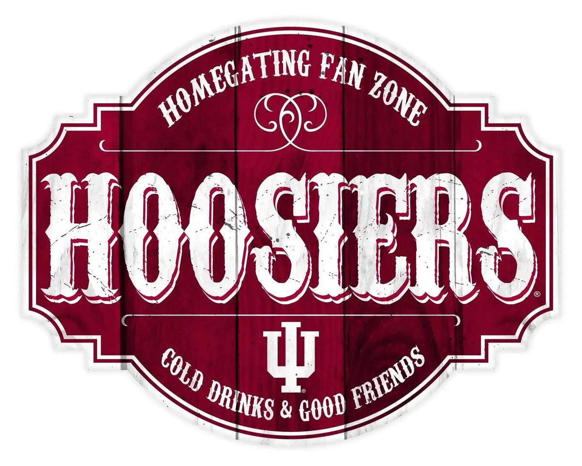 Indiana Hoosiers Wood Sign 12 Inch Homegating Tavern - ToylandEU™