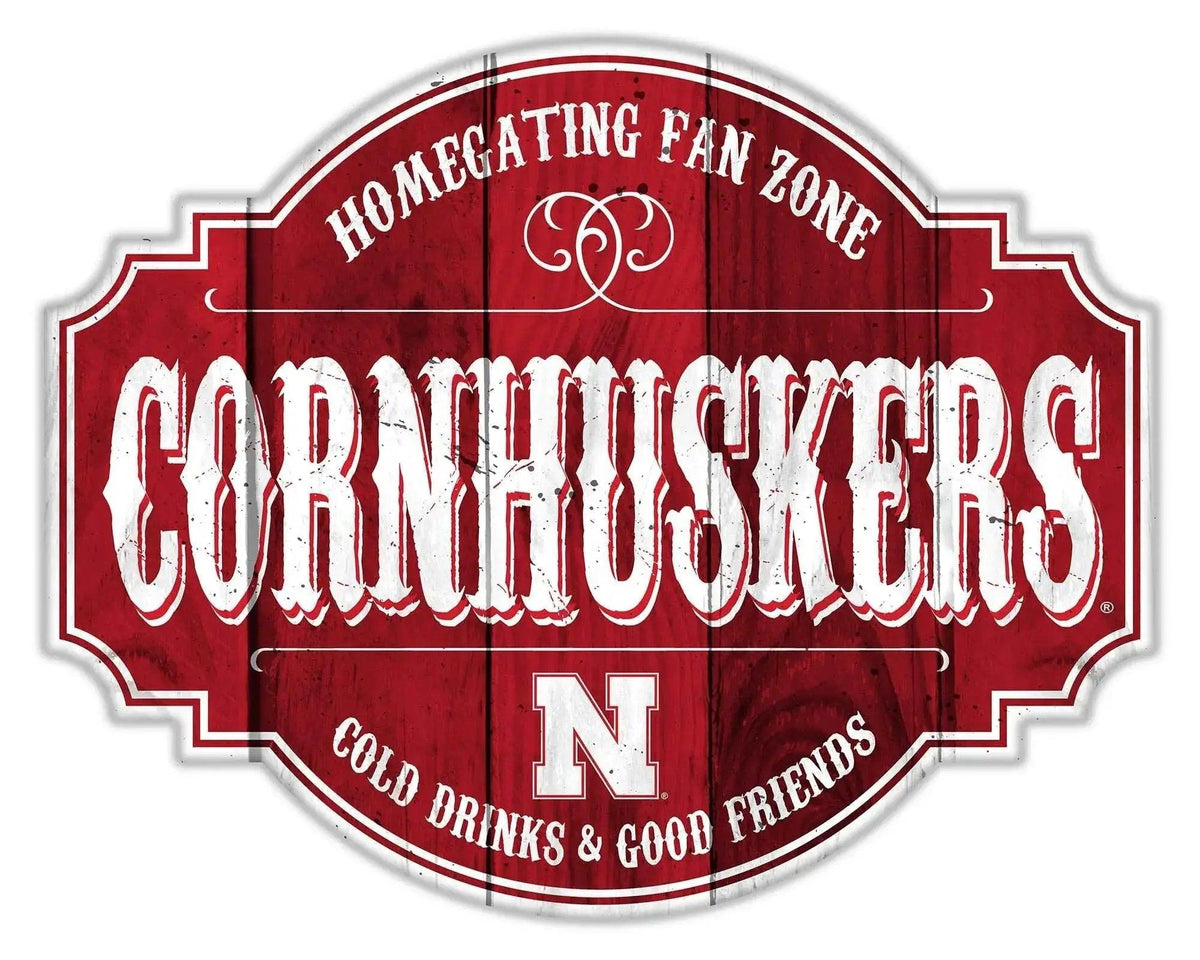 Nebraska Cornhuskers Wood Sign 12 Inch Homegating Tavern - ToylandEU™
