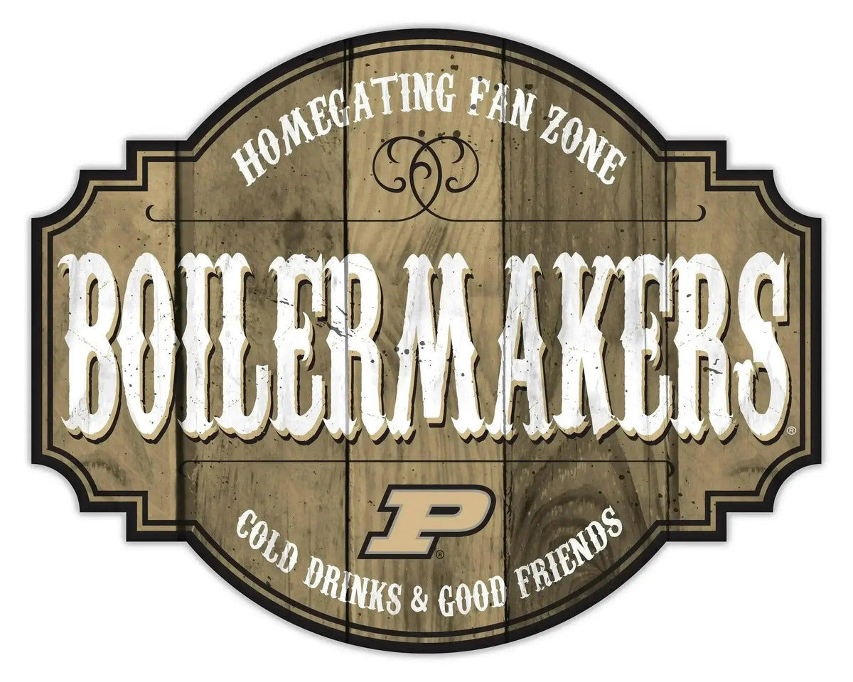 Purdue Boilermakers Wood Sign 12 Inch Homegating Tavern - ToylandEU™