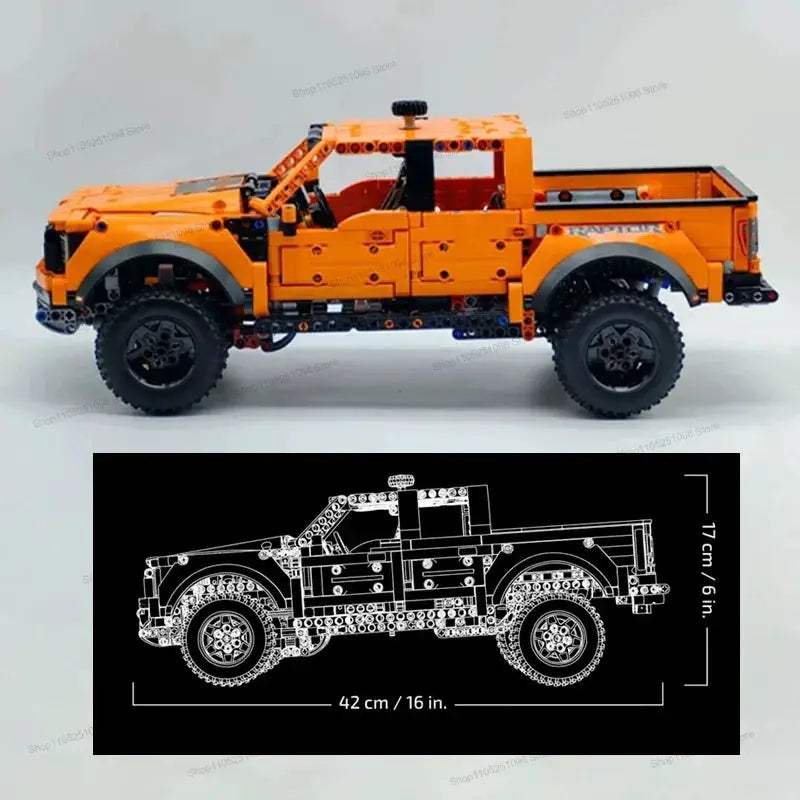 Tech Truck Race Car Building Kit Compatible With MOC - ToylandEU