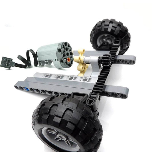 Technical Car Front Suspension Steering System Parts Sets with Electric Power Functions Servo Motor & Wheels Toys Bulk Set Parts - ToylandEU