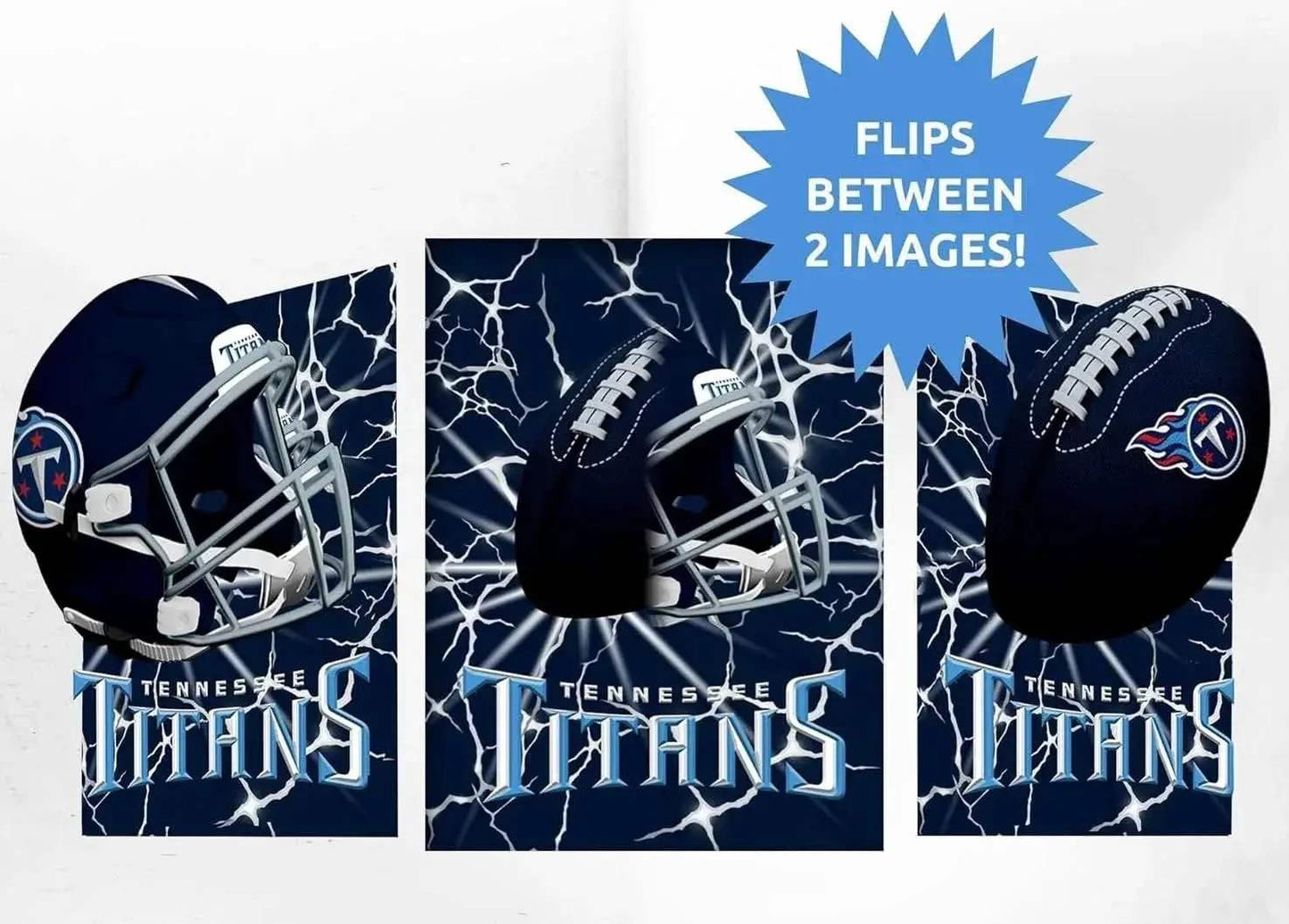 Tennessee Titans 3D Art Print Lightning Flip 12x16 - ToylandEU™
