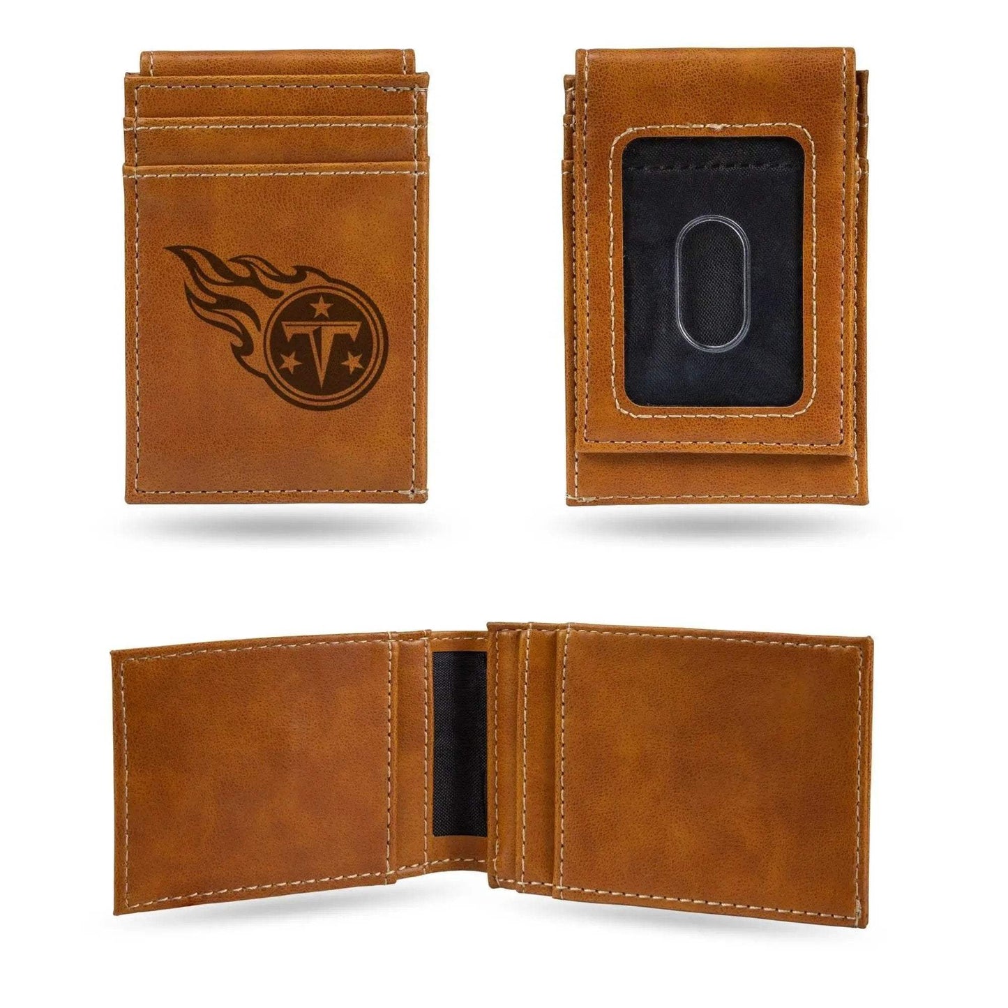 Tennessee Titans Leather Wallet Front Pocket Laser Engraved - ToylandEU™