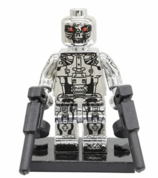 Terminator T-800 Lego Minifigure Chrome Edition - ToylandEU™