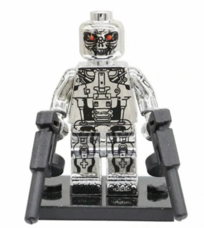 Terminator T-800 Lego Minifigure Chrome Edition - ToylandEU™