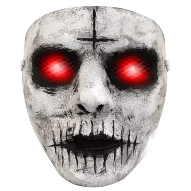 Terrifying Demon Latex Mask Glow Red Eye Toyland EU - ToylandEU™