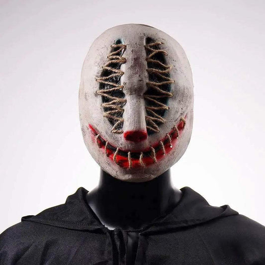 Terrifying Joker Skull Half Face Latex Mask Toyland EU - ToylandEU™