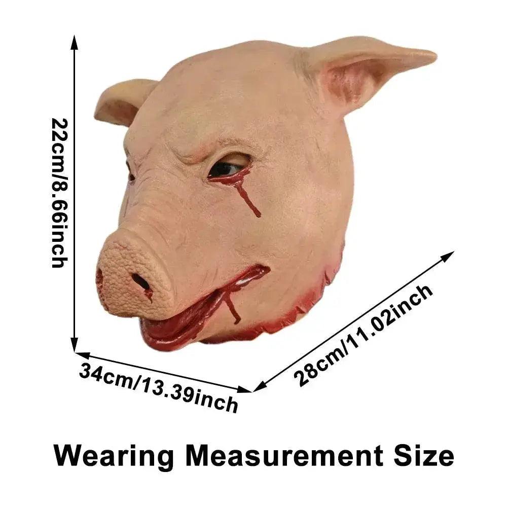 Terrifying Pig Head Mask 22x34x28cm Latex Toyland EU - ToylandEU™