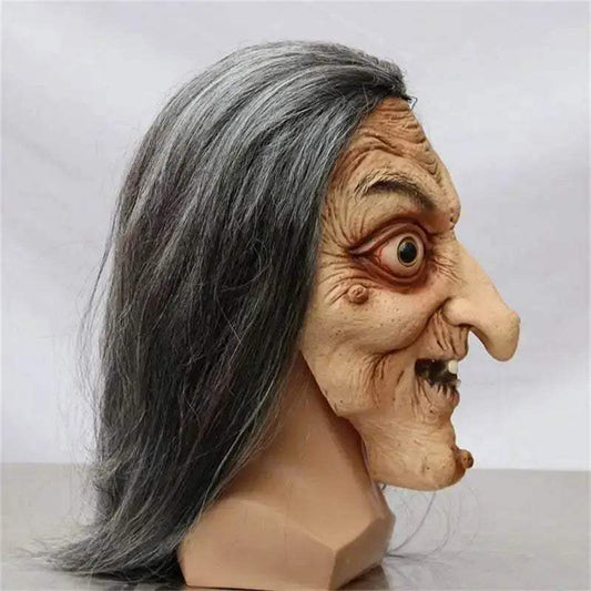 Terrifying Witch Mask With Hair Adult Halloween Costume - ToylandEU