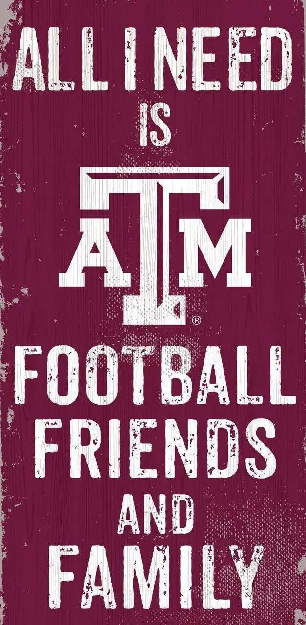 Texas A M Aggies Wood Sign 6x12 Football Friends And Family - ToylandEU™