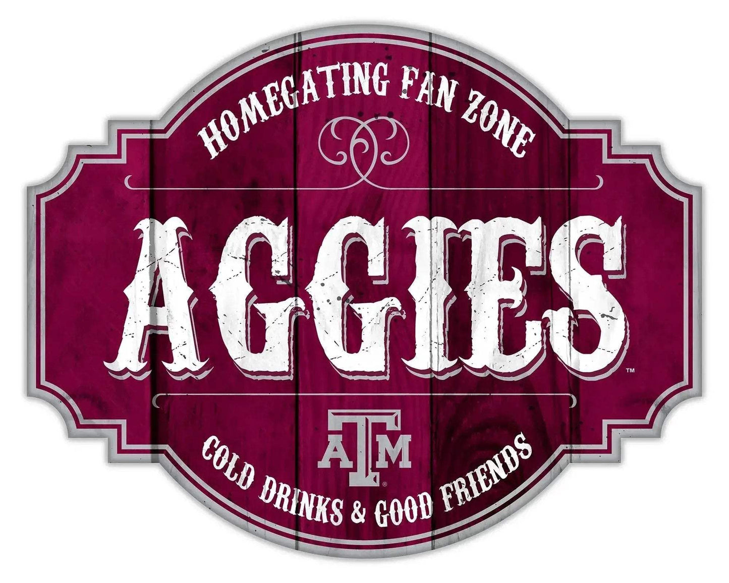 Texas AM Aggies Wood Sign 12 Inch Homegating Tavern - ToylandEU™