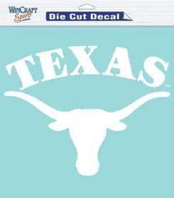 Texas Longhorns Decal 8x8 Die Cut White - ToylandEU™